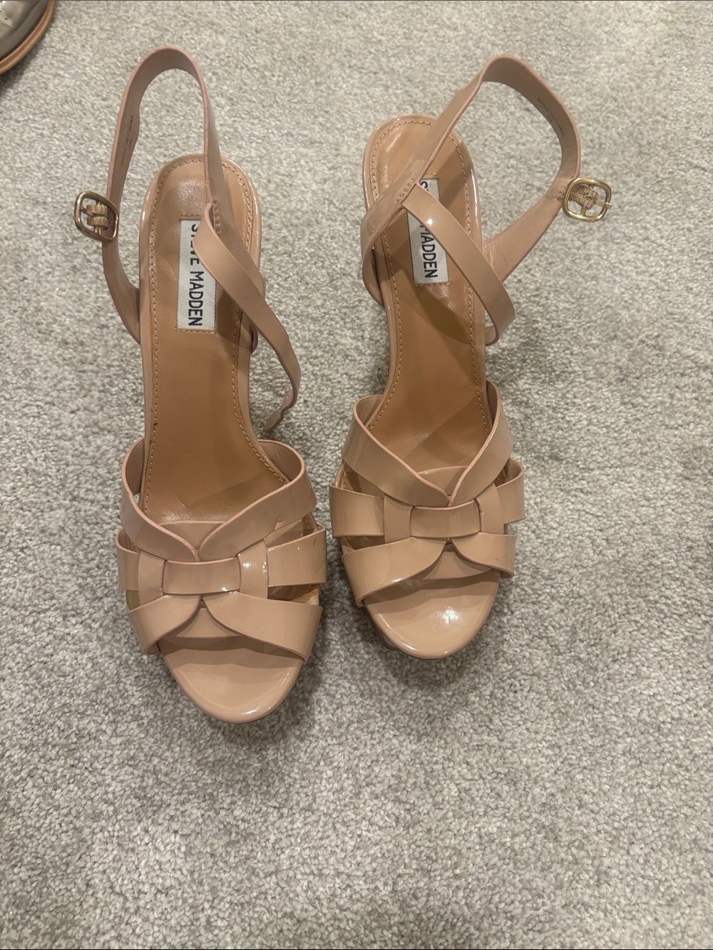 Steve Madden Blush Patent Slingback Heels